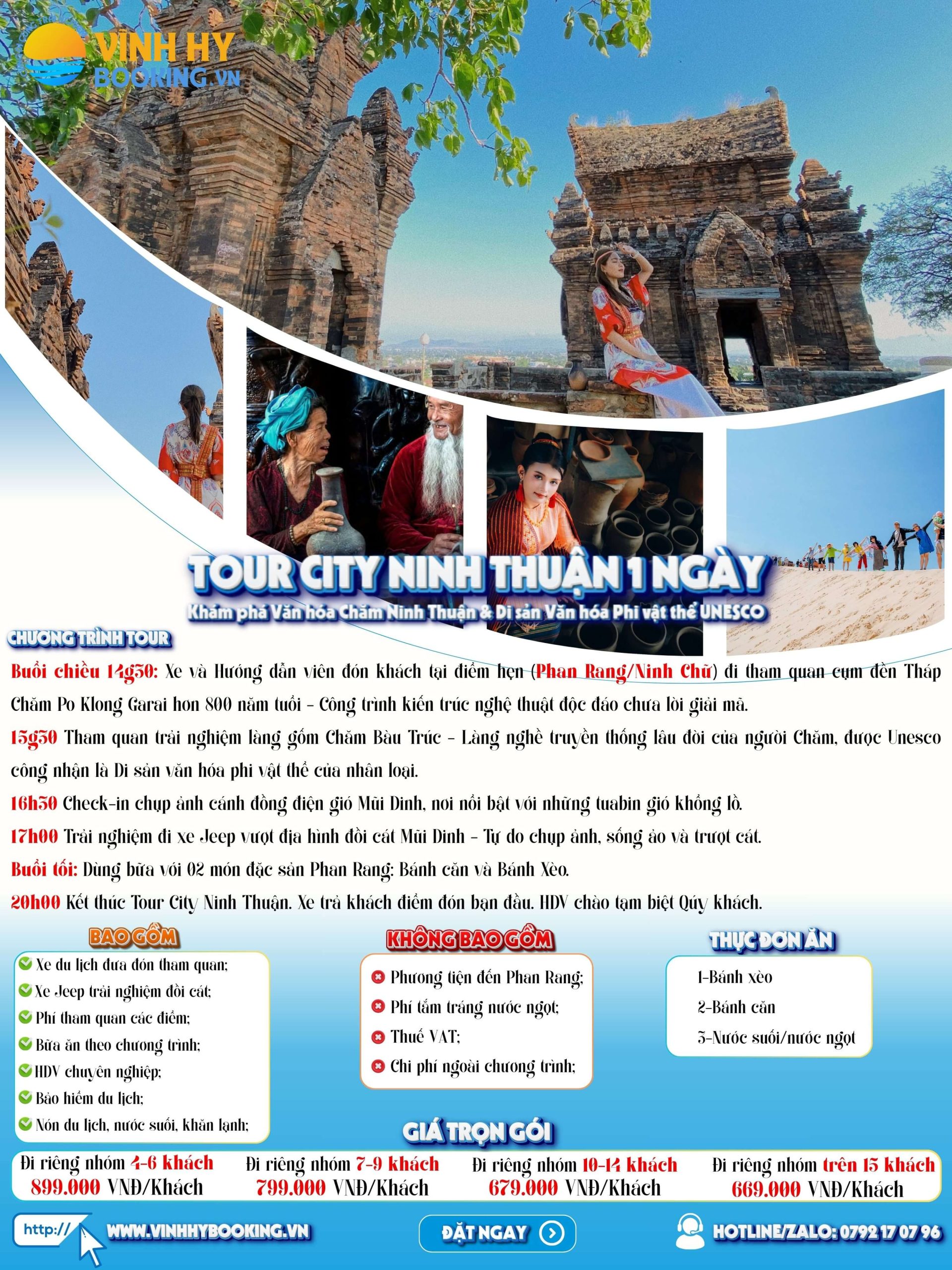 Lịch trình tour city Ninh Thuận 1 ngày